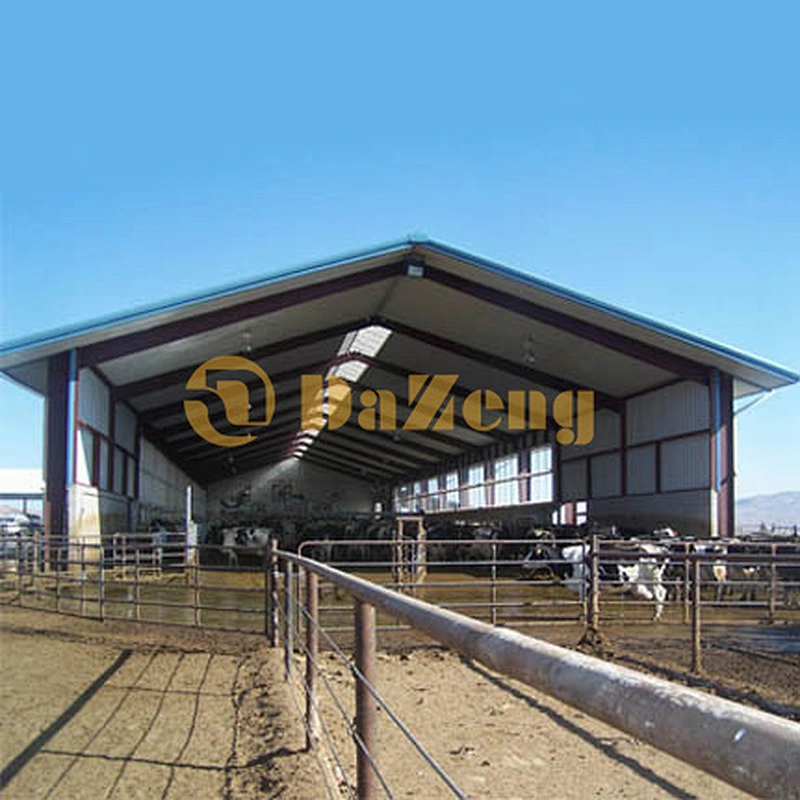 Prefabricated House Steel Structure Building Farm Metal Frame Dairy Barn Shed