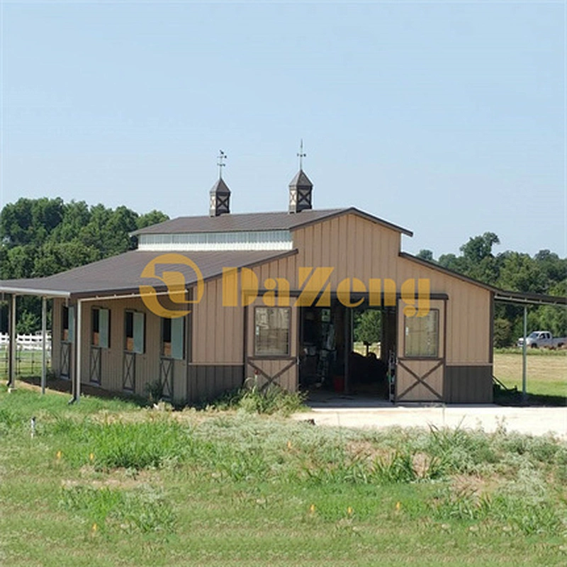 Prefab Steel House Steel Structure Frame Stable Horse Stall Barn Arena Building
