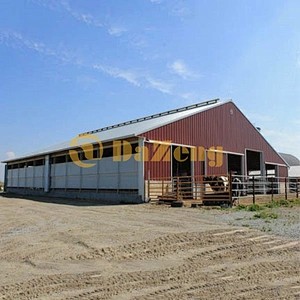 Prefabricated House Steel Structure Building Farm Metal Frame Dairy Barn Shed
