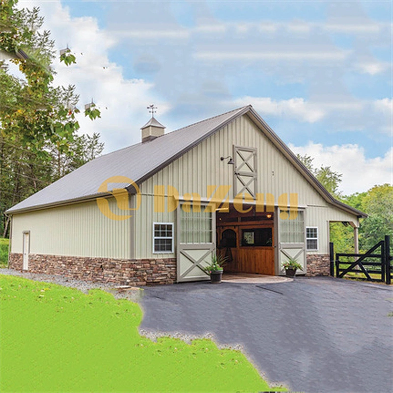 Prefab Steel House Steel Structure Frame Stable Horse Stall Barn Arena Building