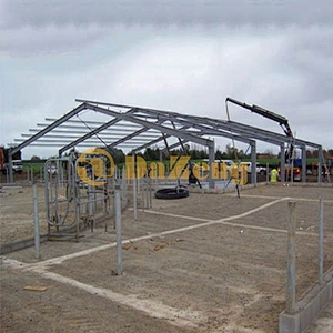 Prefabricated House Steel Structure Building Farm Metal Frame Dairy Barn Shed