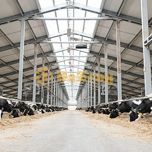 Prefabricated House Steel Structure Building Farm Metal Frame Dairy Barn Shed