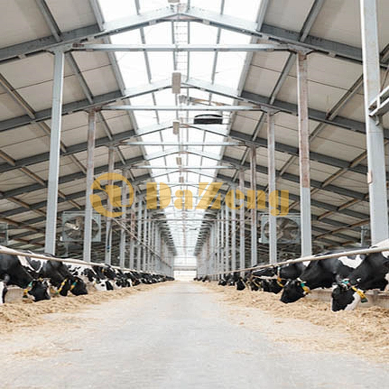 Prefabricated House Steel Structure Building Farm Metal Frame Dairy Barn Shed