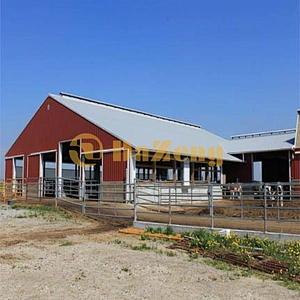 Prefabricated House Steel Structure Building Farm Metal Frame Dairy Barn Shed