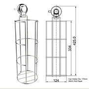 roll paper holder sanding