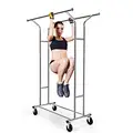 clothing store racks and shelves