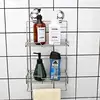 2 Tires Adjustable Suction Cup Fixed Stainless Steel Shower Caddy