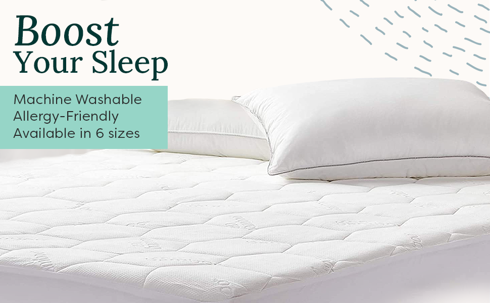 Boost Your Sleep: Machine washable, allergy-friendly, available in 6 sizes