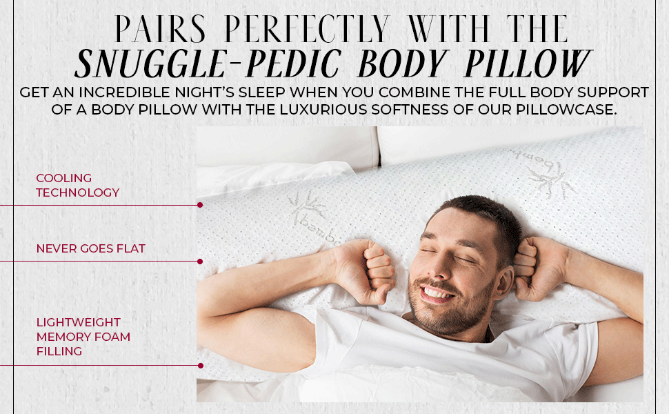 Module showing Snuggle-Pedic body pillow