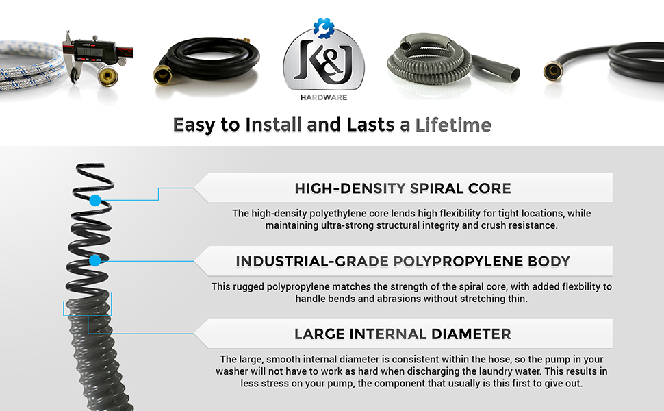 WASHING MACHINE DRAIN HOSE FEATURES