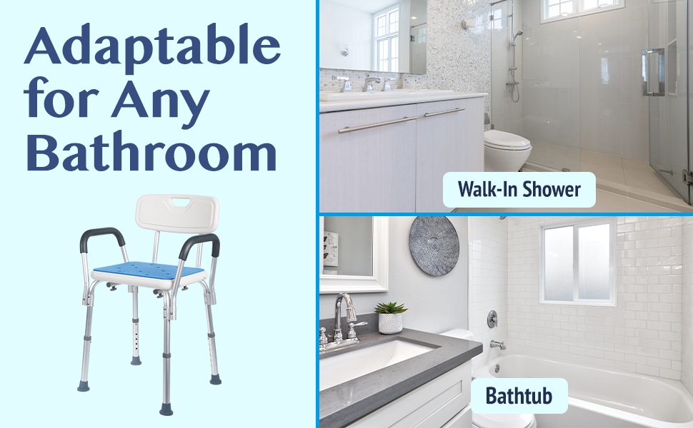 Adaptable for Any Bathroom - Walk-in shower or bathtub