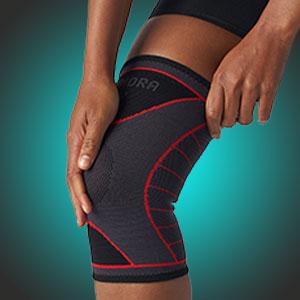 showing where knee sleeve helps relieve discomfort