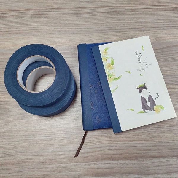 Embossed Paper Book Binding Tape Application