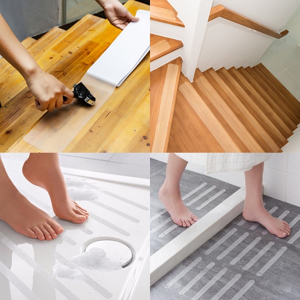 Clear PEVA Anti Slip Tape Application