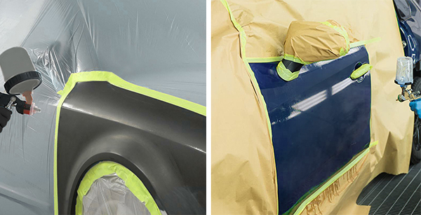 Automotive Green Masking Tape Application