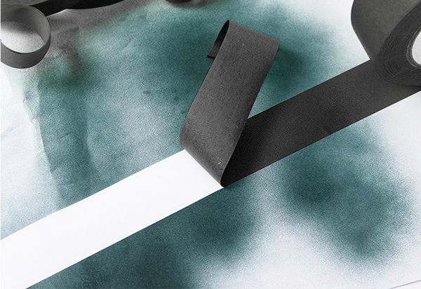 Black Masking Tape Application