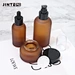amber dropper glass bottle