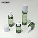 Clear Green Glass Thick Wall Cosmetic Packaging Dropper Bottle Pump Bottle For Skincare Set