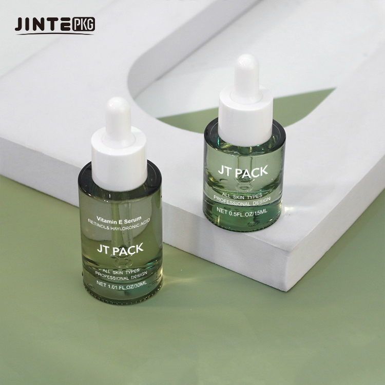 Glass dropper bottle packaging set