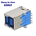 Customized USB 3.0 Type B Female Right Angled Through Hole Harpoon pin Blue rubber core