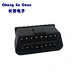 High quality OBD 90 Degree Right Angle Connector 16Pin Car Parts Female Male Connector
