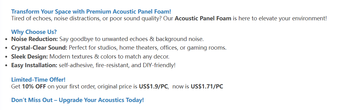 Product promotion activities