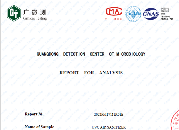 UVC-M1-9W-120 EFFICACY TEST REPORT.pdf