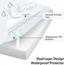 Quilted Waterproof White Mattress Protector With Deep Poc