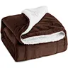 cheap Super Soft Decorative Throw Sherpa Fleece Blanket