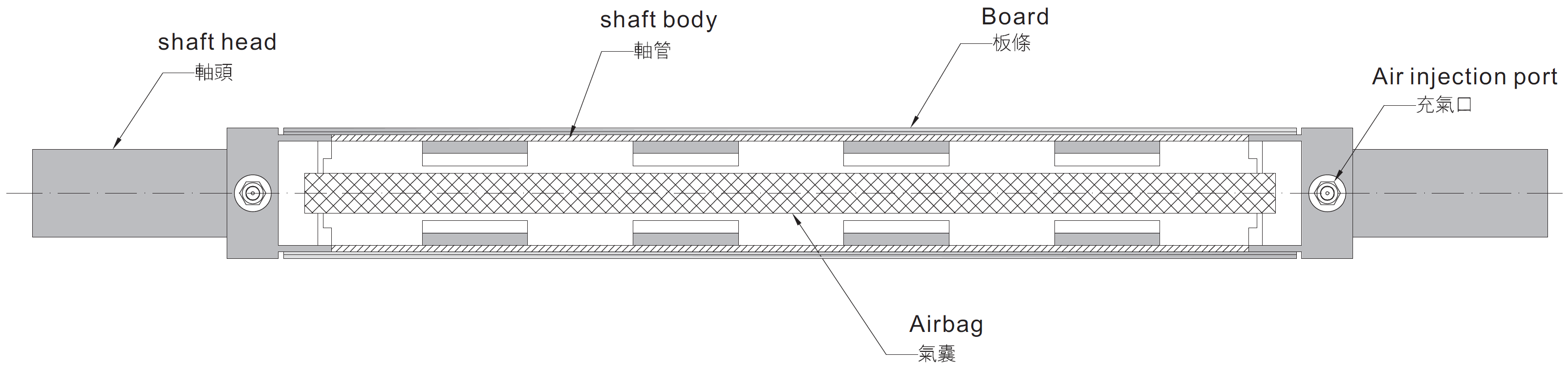 Leaf type air shaft