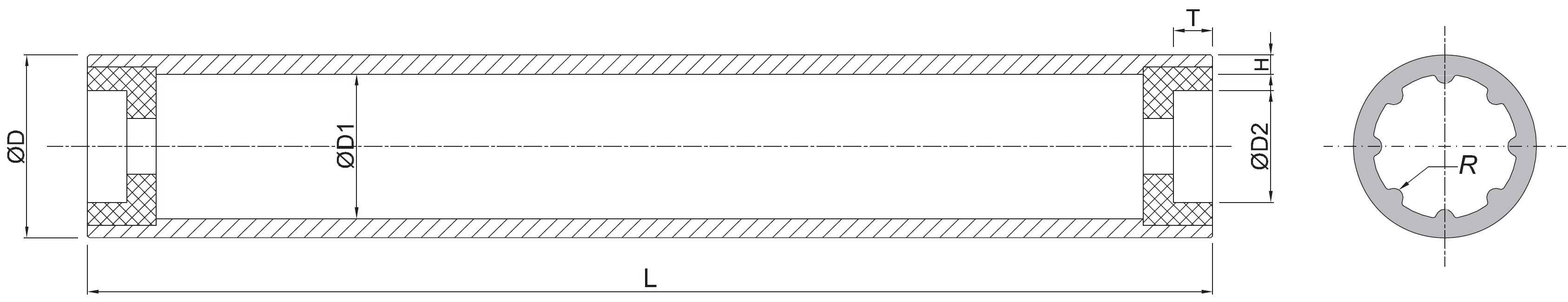 Aluminum guide roller drawing