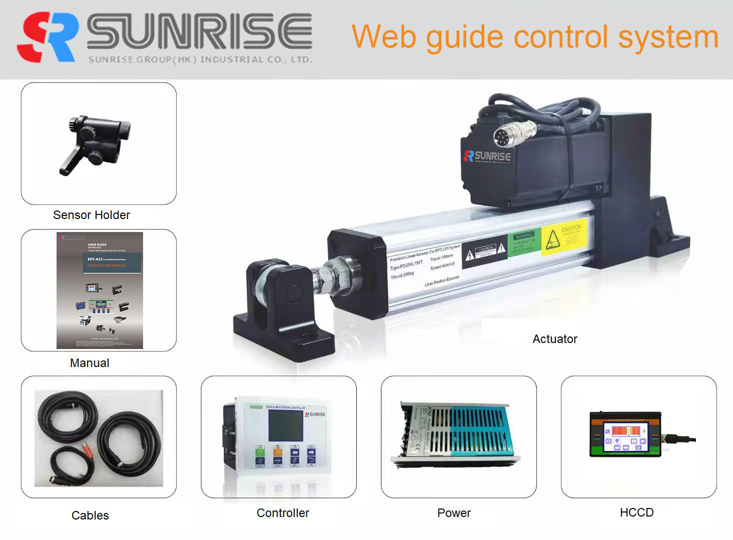 EPC Linear Type Web guide control system with HCCD sensor