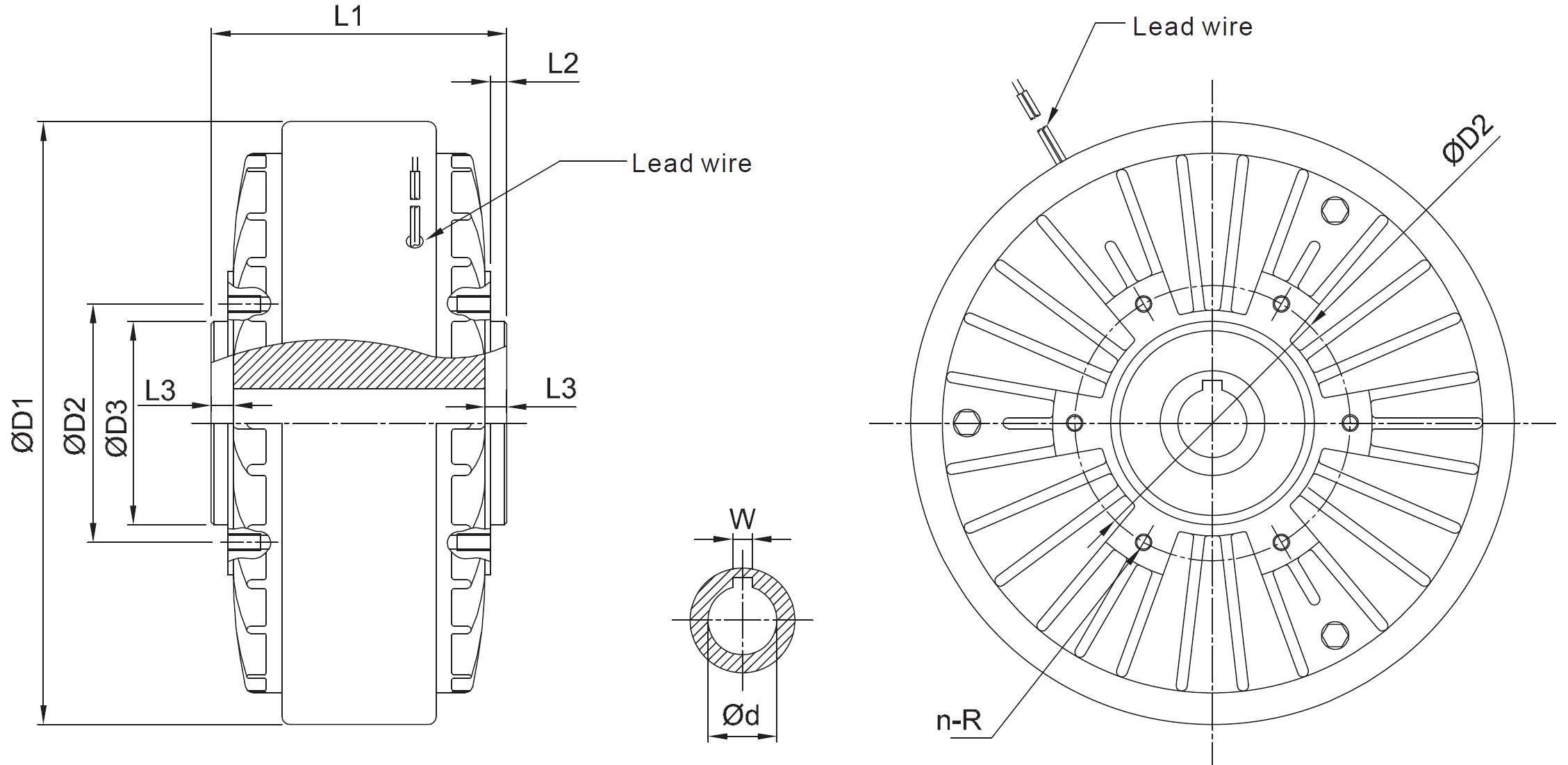 Industrial magnetic powder brake
