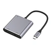 4 in 1 USB C Hub OEM Type C Mini Dock with Dual HDM I USB PD 100W USB 3.0 Compatible for Macboo k iPa d Del l H P and C Device