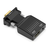VGA to HDMI Converter OEM VGA Male to HDM I Female Cable with Power Audio Dongle 60Hz Compatible with Notebook TV Stick Laptop
