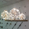 petal crystal led pendant lighting