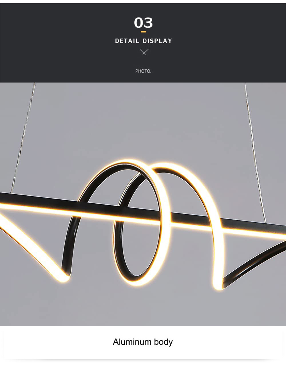Minimalist black nordic led linear pendant light9