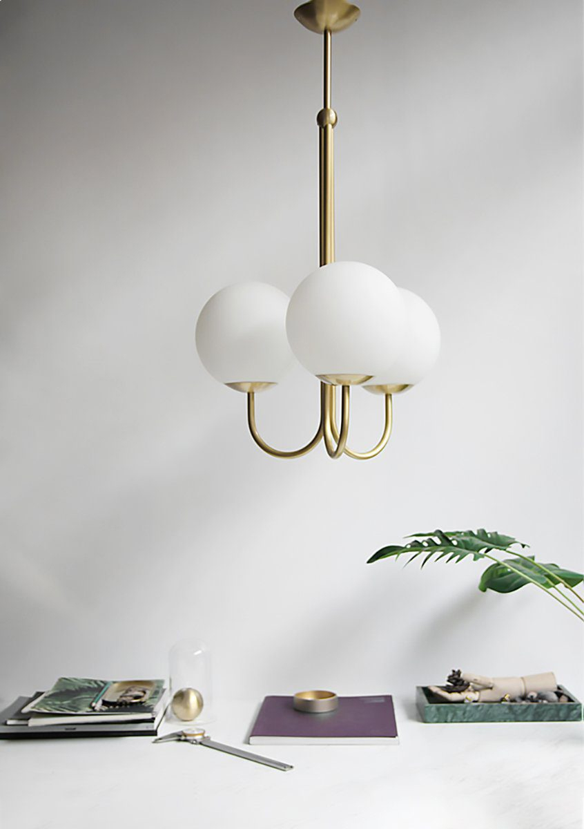 modern glass ball pendant light