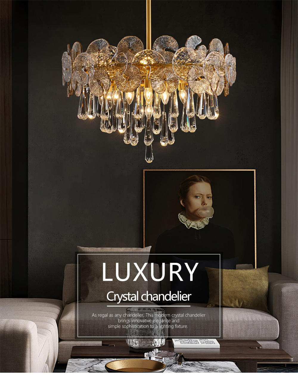 teardrop chandelier for dining room