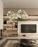 petal led pendant light for living room