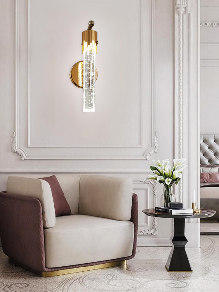 living room light crystal sconce wall lamp