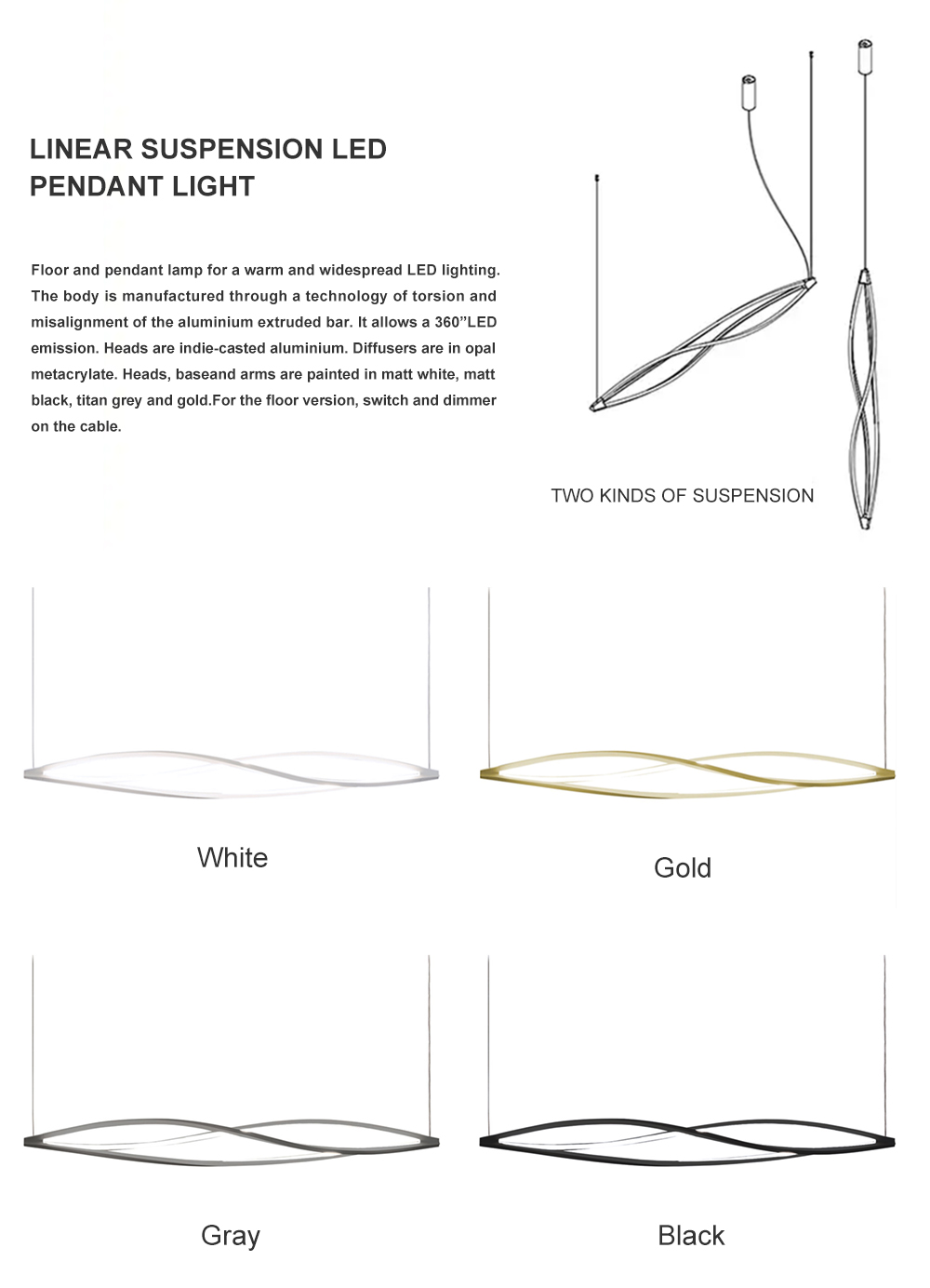 sleek led linear pendant lighting