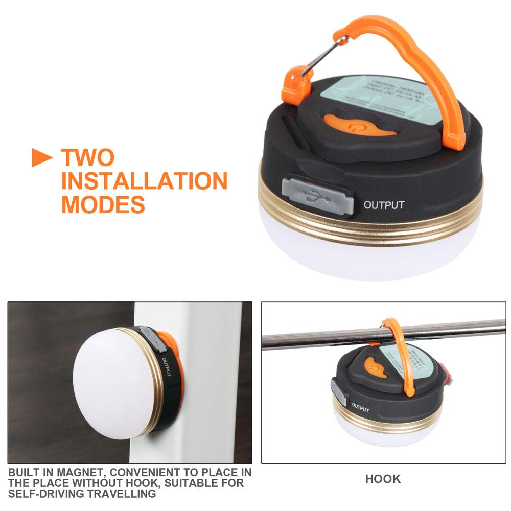 portable camping light with usb charging