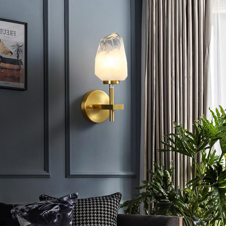 nordic wall sconce with gold finish
