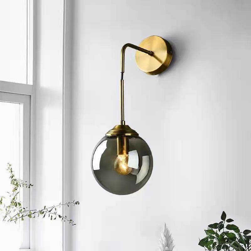 art deco globe wall lights