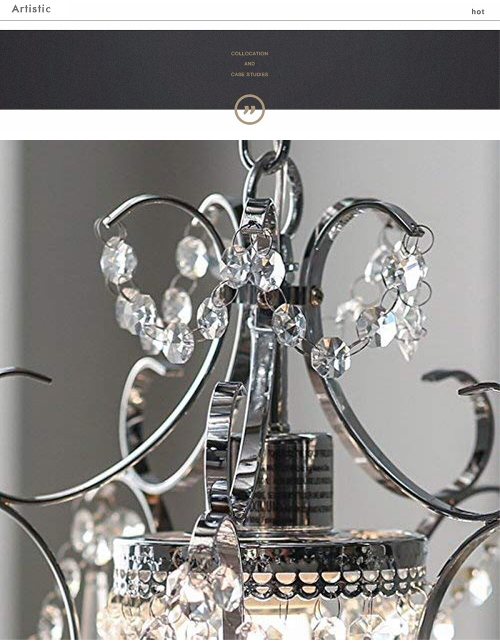crystal chandelier for hanging light decor