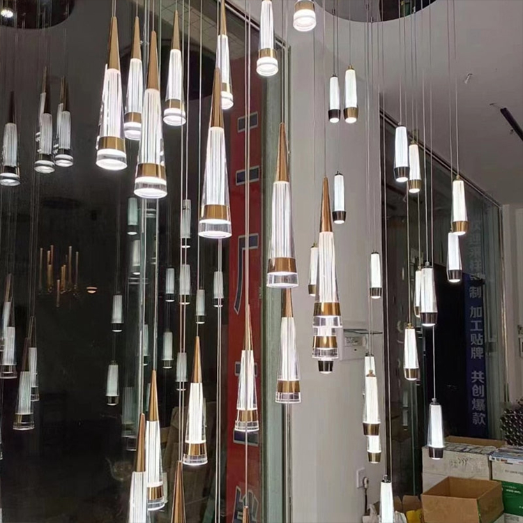 decorative pendant light with gold accents