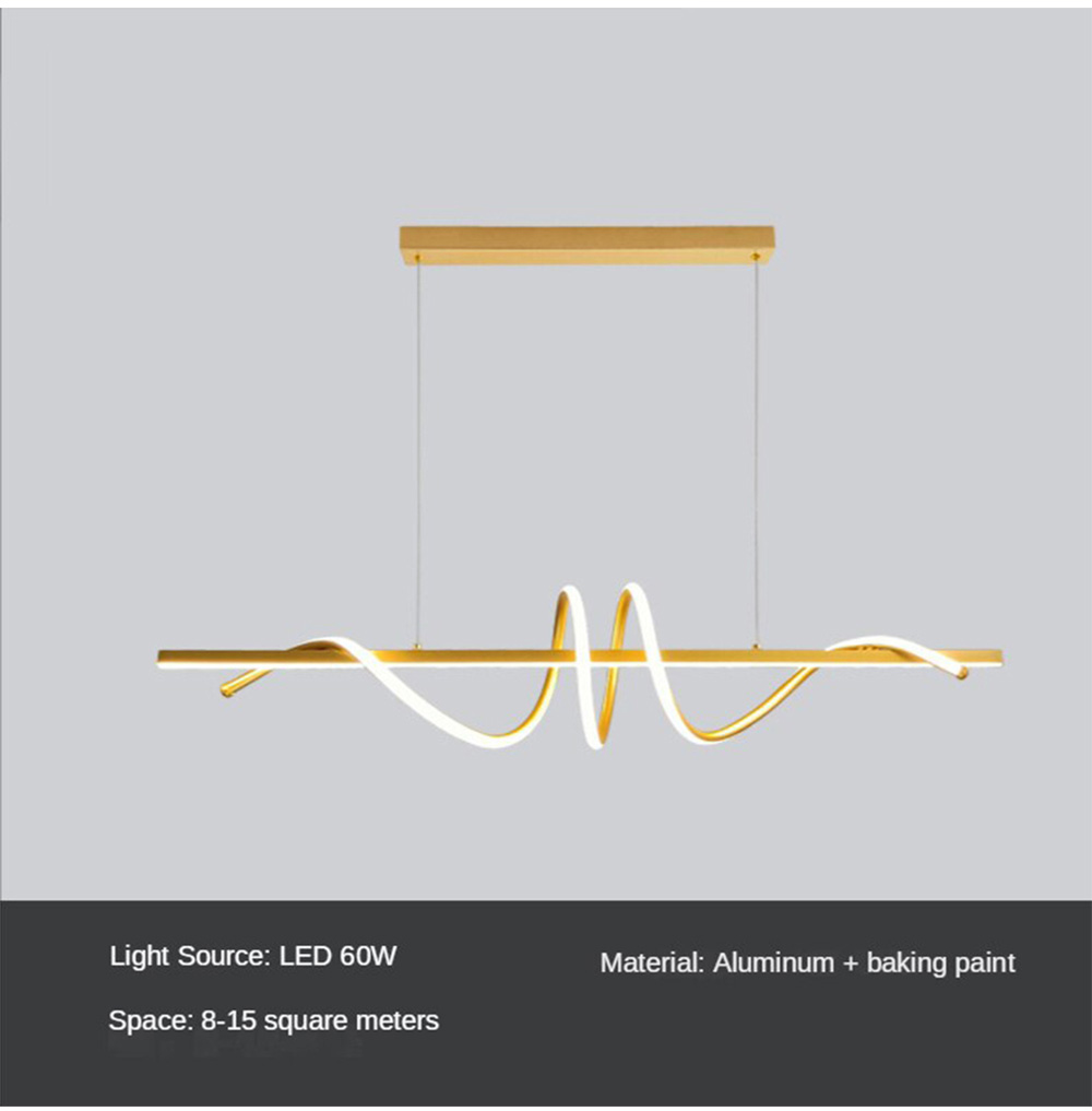 Minimalist black nordic led linear pendant light8