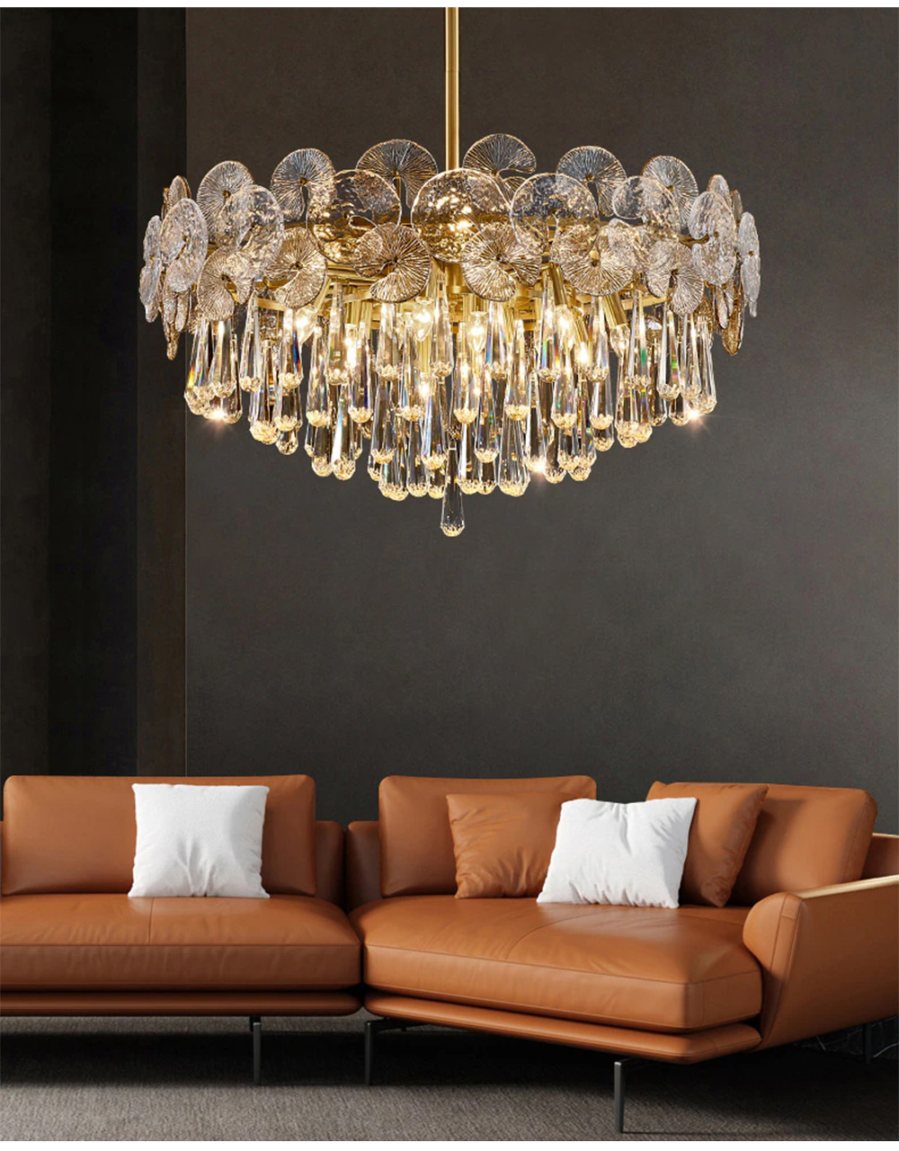 teardrop chandelier for living room