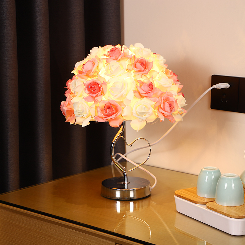 flowers home decor table lamp